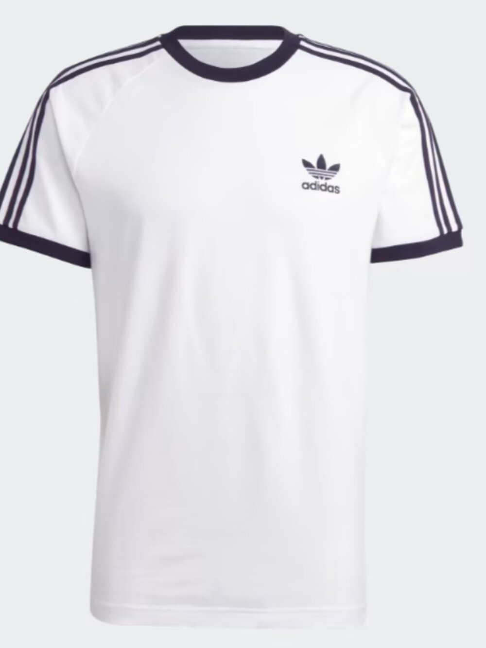 Adidas Men's Adicolor Classics 3-Stripes Tee In White With Black Stripes